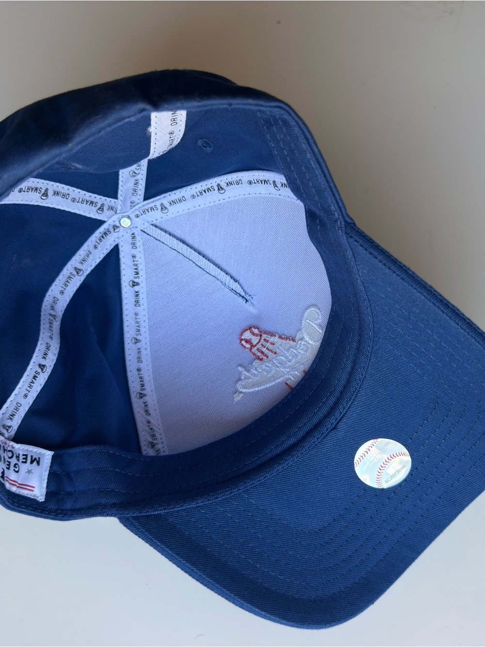 LA Dodgers x Jim Beam Adjustable Baseball Cap Blue Promotional Hat Exclusive - Picture 4 of 4